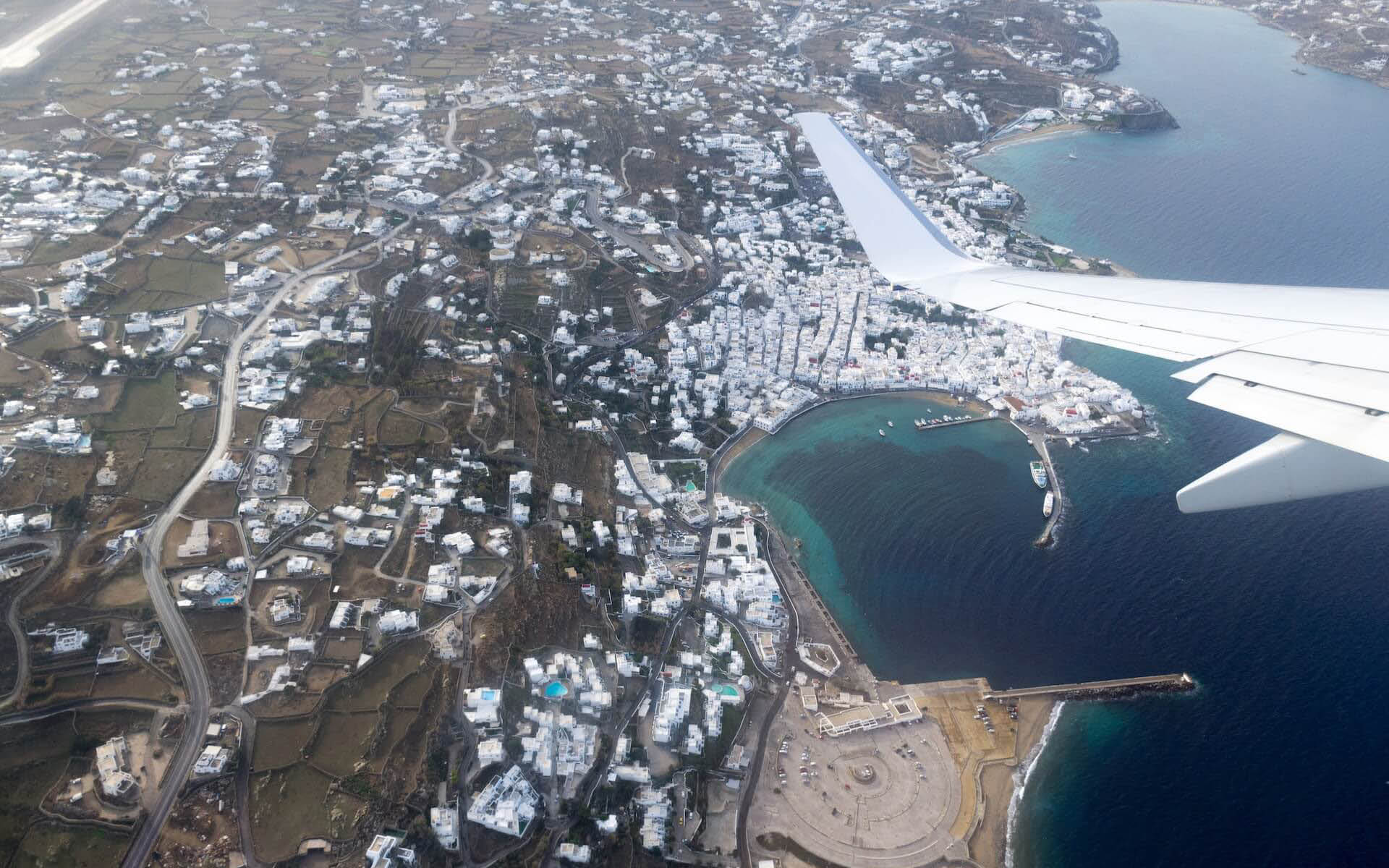 Mykonos by airplane