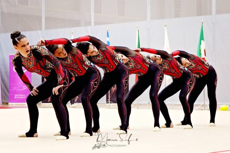 A group of women in a dance garment